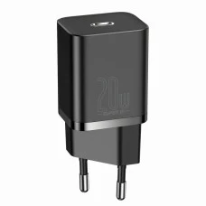 СЗУ-адаптер Baseus Super Si Quick Charger 20W PD QC EU (1Type-C) (Чёрный) CCSUP-B01