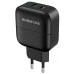 СЗУ-адаптер USB Borofone BA46A Premium PD + QC3.0 (Чёрный) СЗУ-адаптер USB Borofone BA46A Premium PD + QC3.0 (Чёрный)