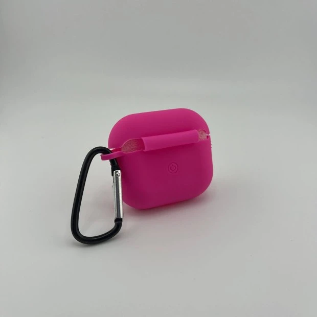 Чохол для навушників Full Silicone Case Apple AirPods 3 (60) Фуксія