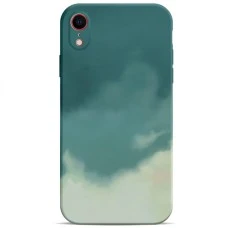 Силикон WAVE Watercolor Case iPhone XR (dark green/gray)