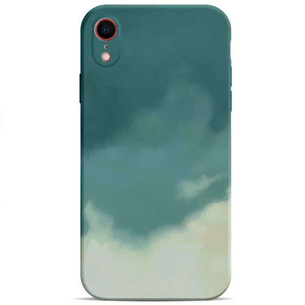 Силикон WAVE Watercolor Case iPhone XR (dark green/gray)