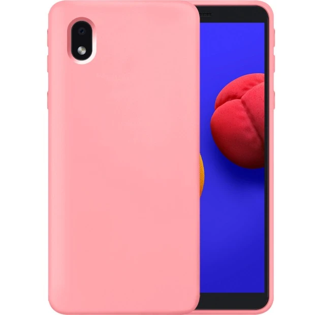 Силіконовий Original 360 чохол для Samsung Galaxy A01 Core (Рожевий)