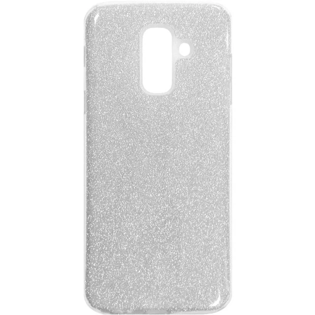 Силиконовый чехол Glitter Samsung Galaxy A6 Plus (2018) A605 (Серый)