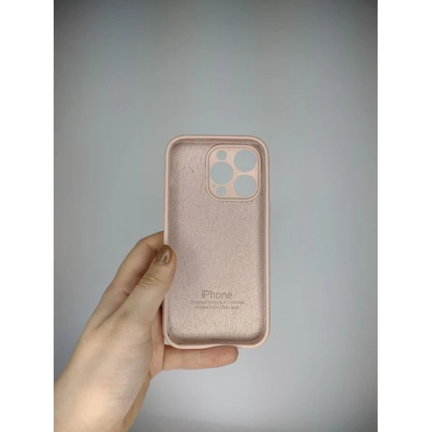 Силіконовий чохол Original RoundCam для Apple iPhone 14 Pro (08) рожевий пісок