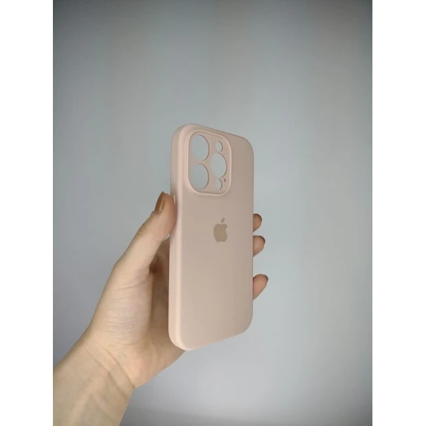 Силіконовий чохол Original RoundCam для Apple iPhone 14 Pro (08) рожевий пісок