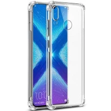 Силиконовый чехол 6D Huawei Y6 (2019) / Honor 8A (Прозрачный)