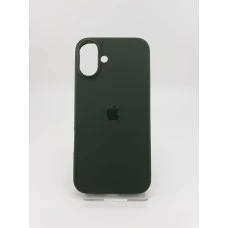 Силіконовий оригінальний круглий чохол для Apple iPhone 16 Plus (69) Atrovirens