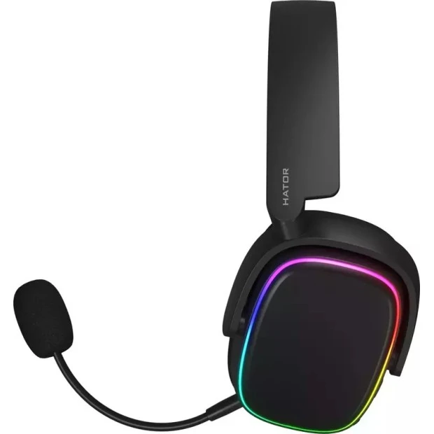 Беспроводные накладные наушники-гарнитура Hator Phoenix RGB Tri-mode (HTA-870) (Чёрный)