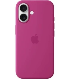 Силіконовий чохол з MagSafe для Apple iPhone 16 (Фуксія) (Оригінал)
