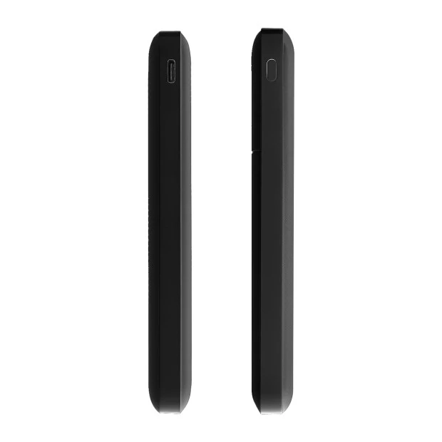 Зовнішній акумулятор PowerBank S-link Light 10000mAh 2USB + 10LED (Чорний)