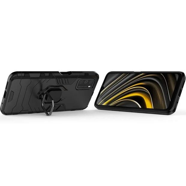Бронь-чохол Ring Armor Case Xiaomi Redmi 9T (Чорний)