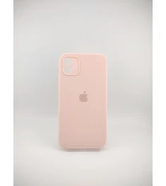 Силіконовий оригінальний чохол Square RoundCam для Apple iPhone 11 (рожевий крей..