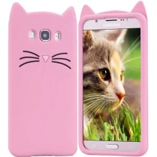 Силикон Kitty Case Samsung Galaxy J5 (2016) J510 (Розовый)