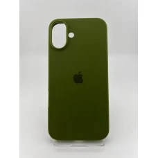 Силіконовий оригінальний чохол для Apple iPhone 16 Plus (46) Глибокий Зелений