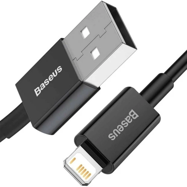 USB-кабель Baseus Superior 2.4A (1м) (Lightning) (Чорний) CALYS-A01