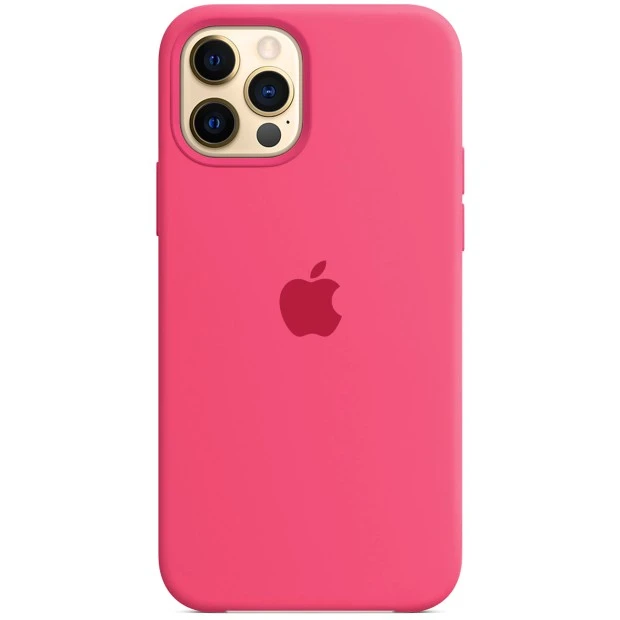 Силіконовий оригінальний чохол Apple для iPhone 12  /  12 Pro (60) Фуксія.