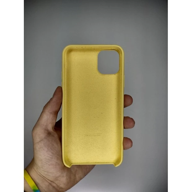 Силіконовий оригінальний чохол Apple для iPhone 11 Pro Max (Кремовий жовтий)