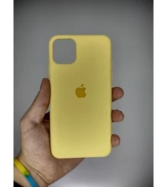 Силіконовий оригінальний чохол Apple для iPhone 11 Pro Max (Кремовий жовтий)