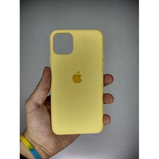 Силіконовий оригінальний чохол Apple для iPhone 11 Pro Max (Кремовий жовтий)