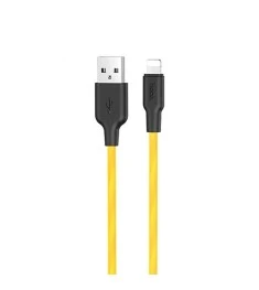 USB-кабель Hoco Silicone X21 Plus Fluorescent 1m (Lightning) (Жёлтый)