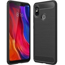 Силикон Polished Carbon Xiaomi Mi8 (Черный)