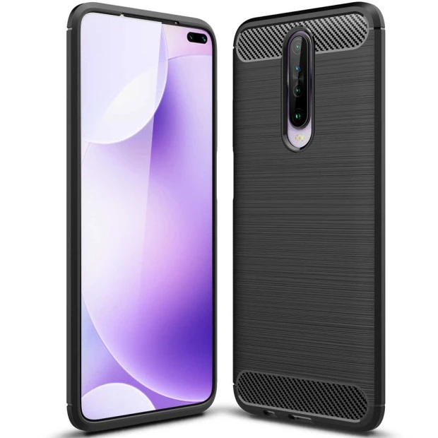 Силікон Полірований Карбон Xiaomi Poco X2  /  Redmi K30 (Чорний)