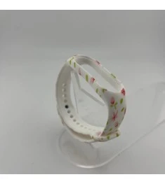 Ремешок Picture Design Xiaomi Mi Band 5 / Mi Band 6 / Mi Band 7 (16) Цветы Красн..