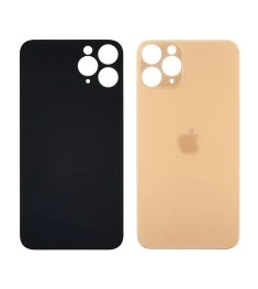 Заднее стекло корпуса для Apple iPhone 11 Pro Gold (золотистое) (Big hole)