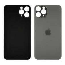 Заднее стекло корпуса для Apple iPhone 11 Pro Space Gray (тёмно-серое) (Big hole)