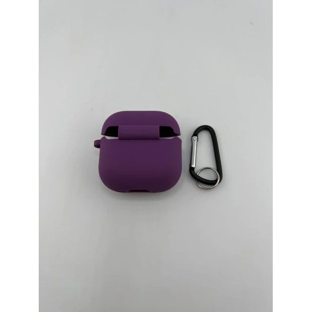 Чехол для наушников Full Silicone Case with Microfiber Apple AirPods 4 (28) Brinjal