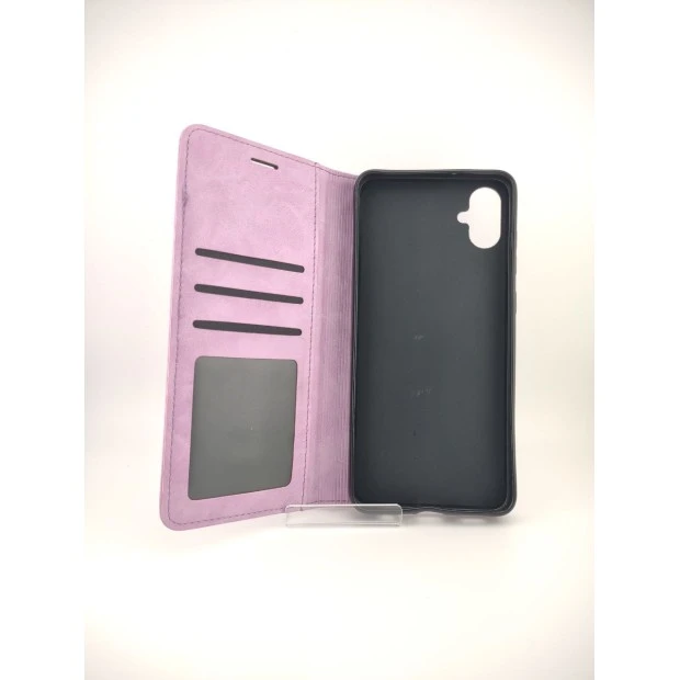 Чехол-книжка Leather Elegant Samsung Galaxy A05 (Тёмная фиалка)