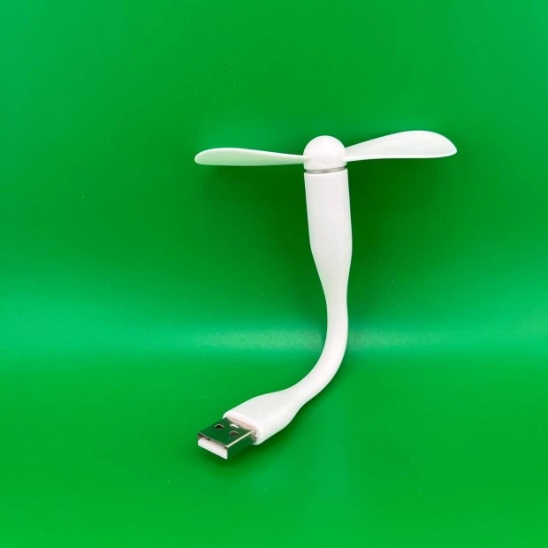 Портативний гнучкий USB міні-вентилятор для ноутбука та PowerBank (Білий)