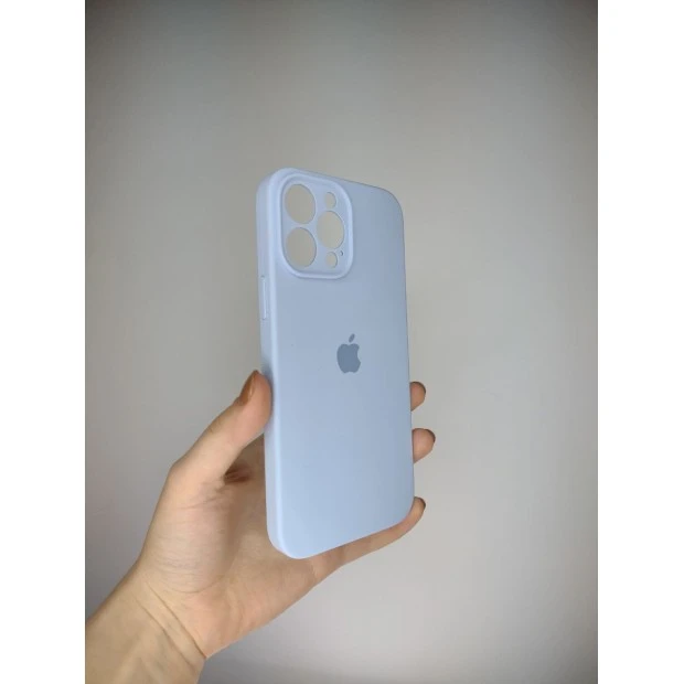 Силіконовий оригінальний чохол RoundCam для Apple iPhone 13 Pro Max (15), бузковий.