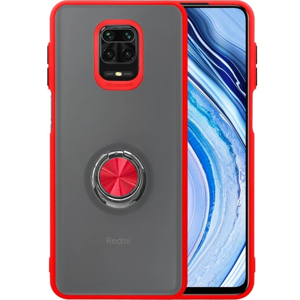 Накладка Totu Ring Armor Case Xiaomi Redmi Note 9s / Pro / Max (Красный)