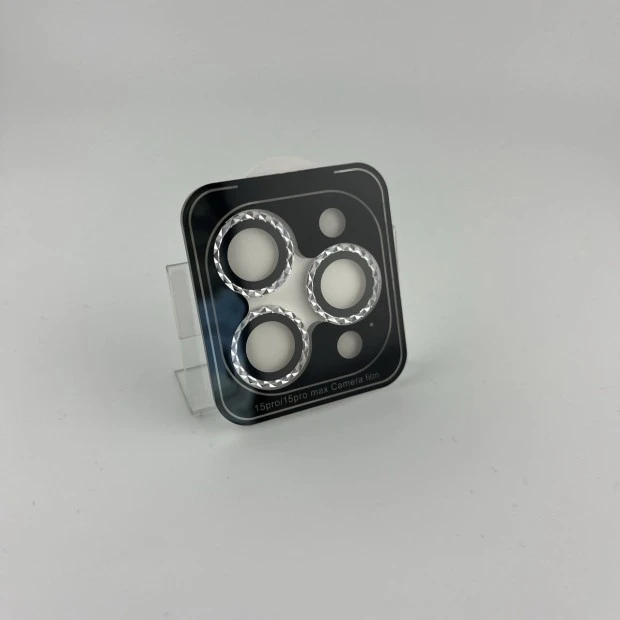 Захисне скло на камеру Rhombus Diamond Apple IPhone 15 Pro  /  15 Pro Max (Silver)
