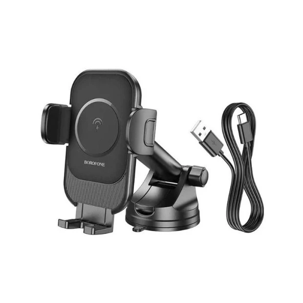 Автодержатель Borofone BH203 Magsafe 15W (Чёрный)