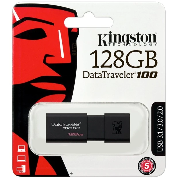 USB 3.0 флеш-накопитель Kingston DT100 G3 128Gb