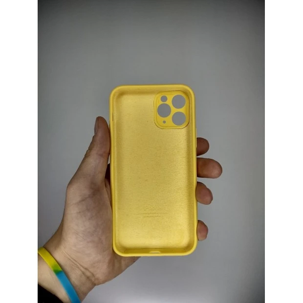Силіконовий оригінальний чохол RoundCam для Apple iPhone 11 Pro (63) Канарково-жовтий.