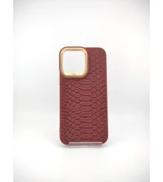 Чехол Kajsa Snake Pattern iPhone 14 Pro Max (Burgundy)