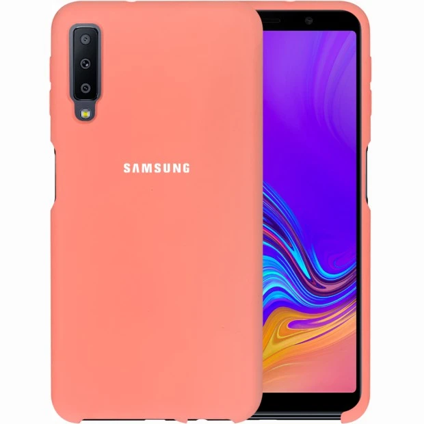Силикон Original Case HQ Samsung Galaxy A7 (2018) A750 (Розовый)