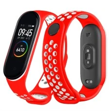 Ремешок Sport Xiaomi Mi Band 3 / Mi Band 4 (Красно-белый)