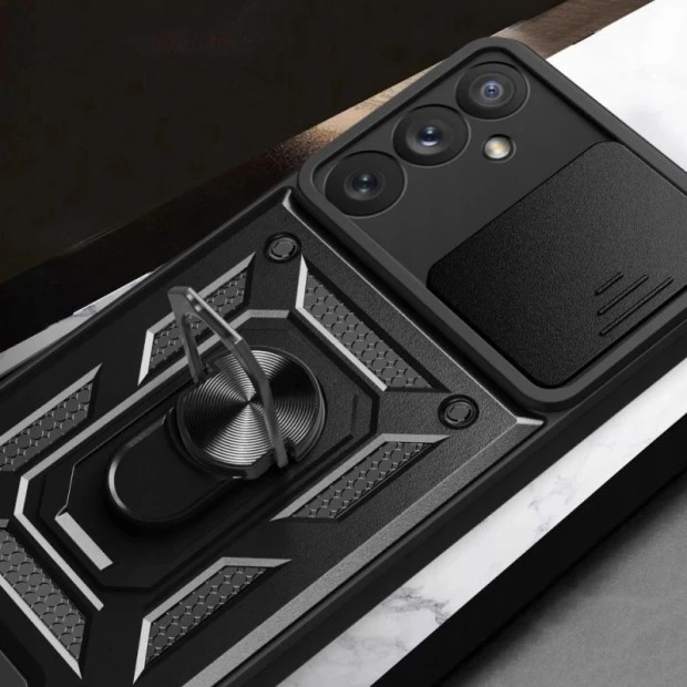Бронь-чехол Ring Serge Armor Case Samsung Galaxy A55 (ShutCam) (Чёрный)