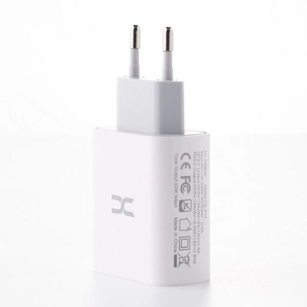 СЗУ-адаптер DC CA-F17 20W (1USB / 1Type-C) + кабель Type-C - Lightning (Белый) D