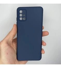 Силикон Original 360 ShutCam Case Samsung Galaxy A51 (2020) (Тёмно-синий)