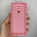 Силіконовий оригінальний 360 чохол для Xiaomi Redmi Note 9  /  Redmi 10X (з захистом камери) (рожевий)