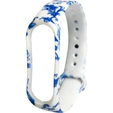 Ремешок Picture Design Xiaomi Mi Band 3 / Mi Band 4 (Узор, Синий)