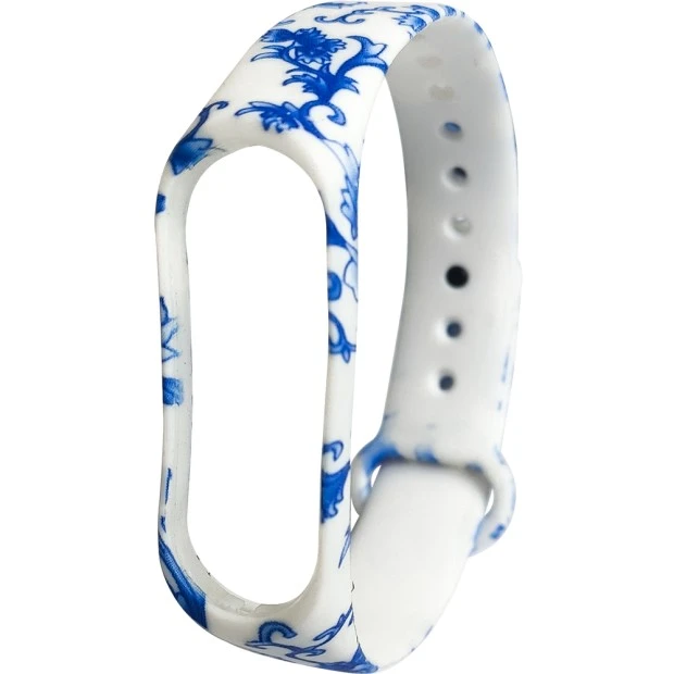 Ремешок Picture Design Xiaomi Mi Band 3 / Mi Band 4 (Узор, Синий)