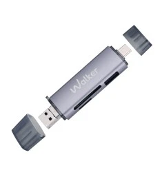 Переходник Card Reader WALKER WCD-83 6in1 (USB2.0/MicroUSB/Type-C to SD/USB3.0/M..