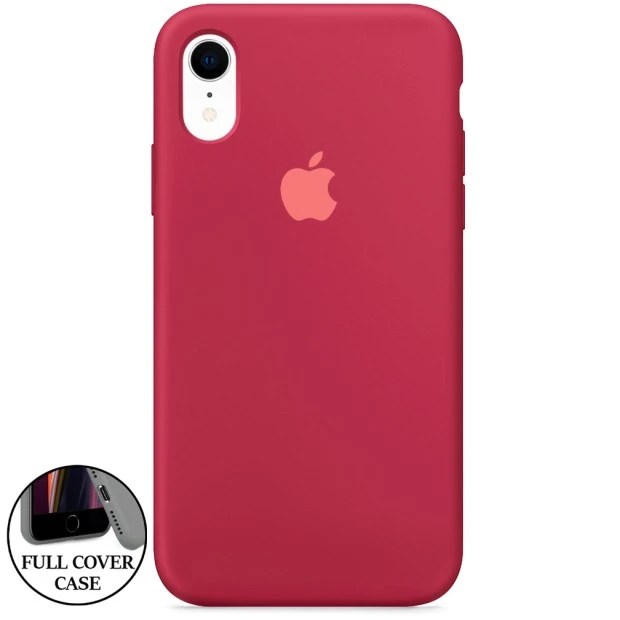 Силіконовий чохол Original Round Case для Apple iPhone XR (26) Вишневий.