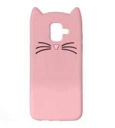Силикон Kitty Case Samsung Galaxy A6 (2018) A600 (розовый)